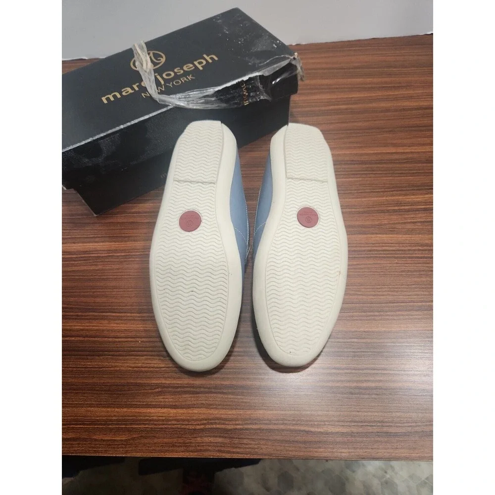 MARC JOSEPH NEW YORK Leather Driving Loafer Penny 4.5 Womens Kid MJ18024-POWBLUN